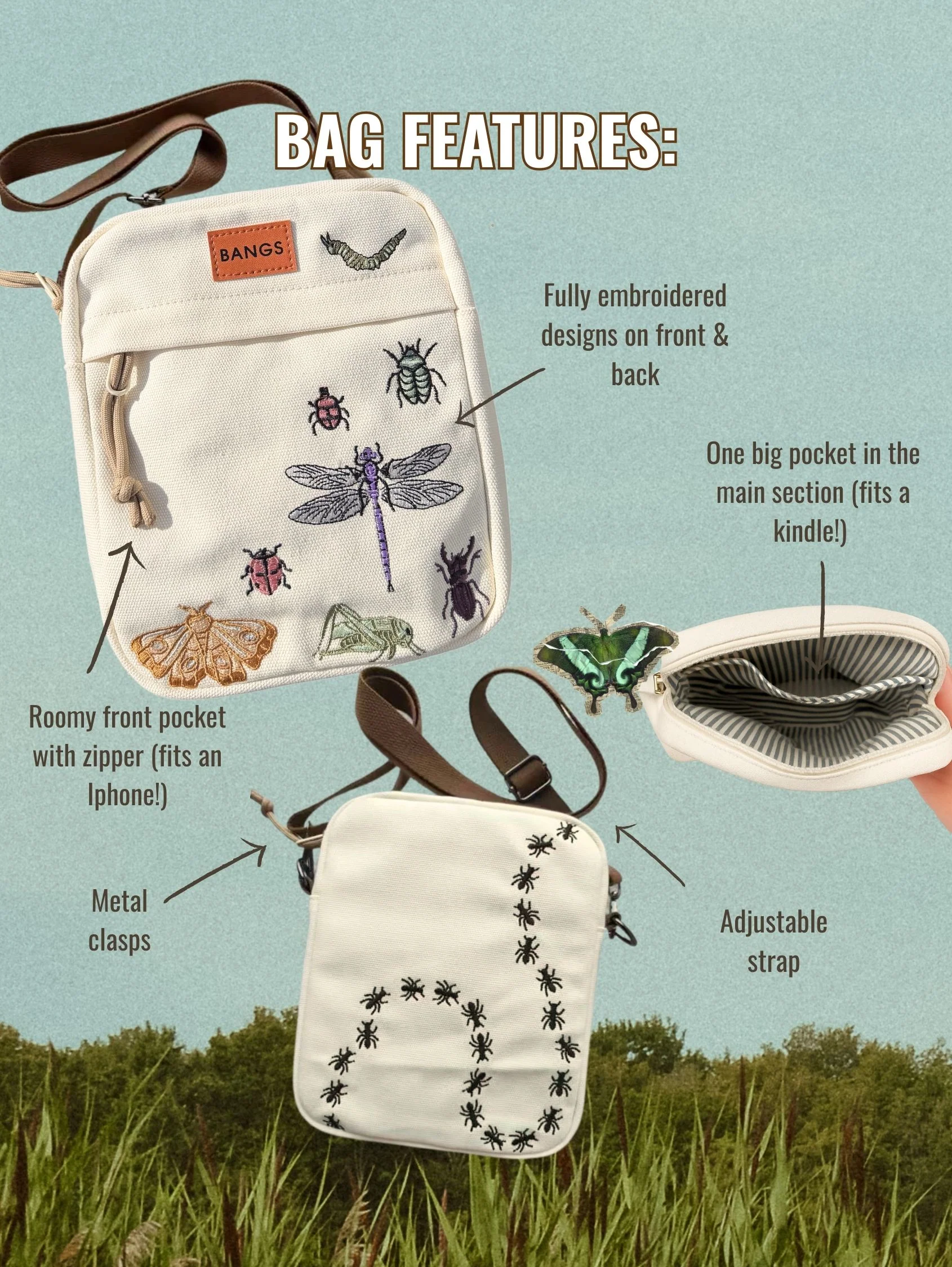 Backyard Bug Crossbody Bag - Image 3