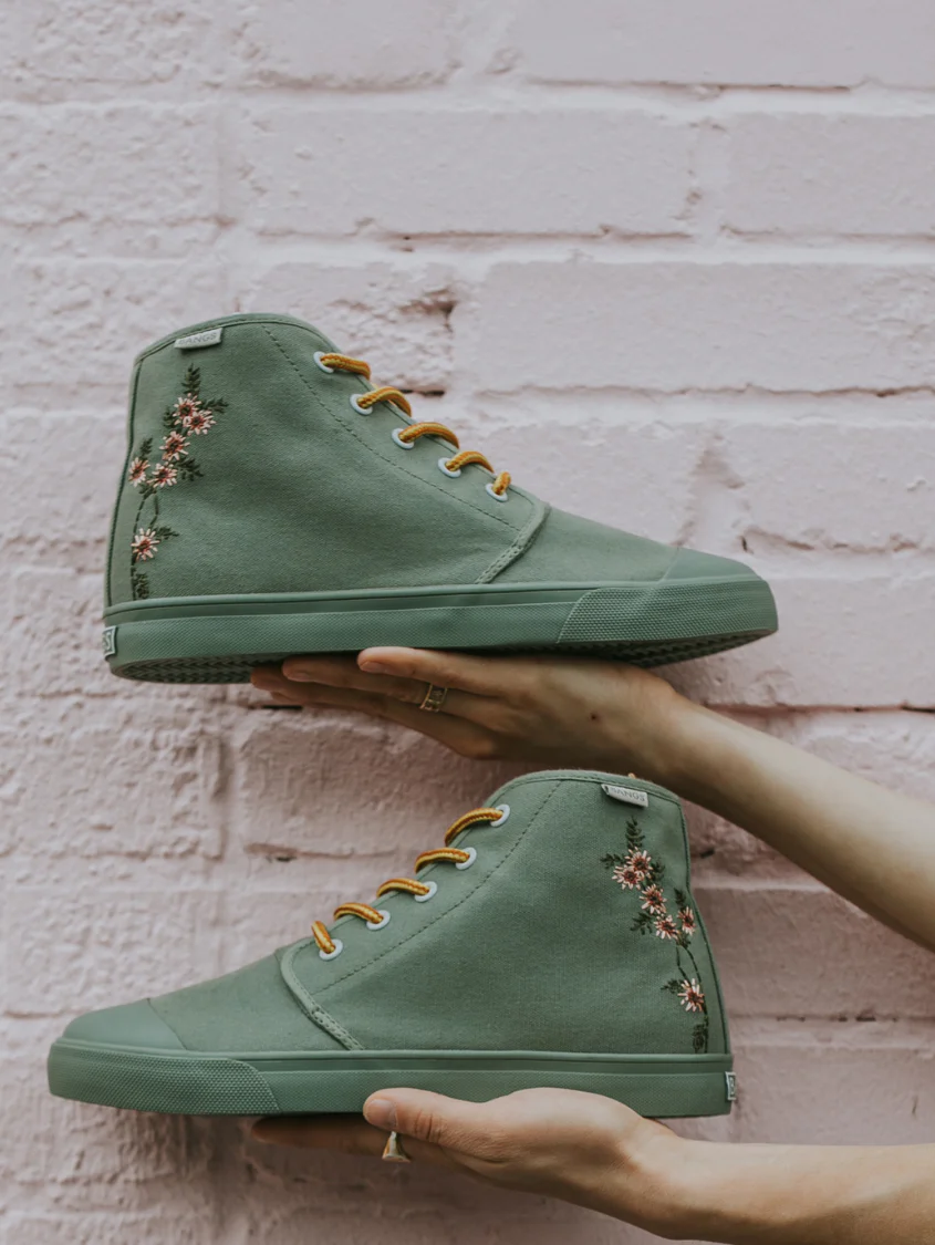 Sage Floral High Top - Image 15